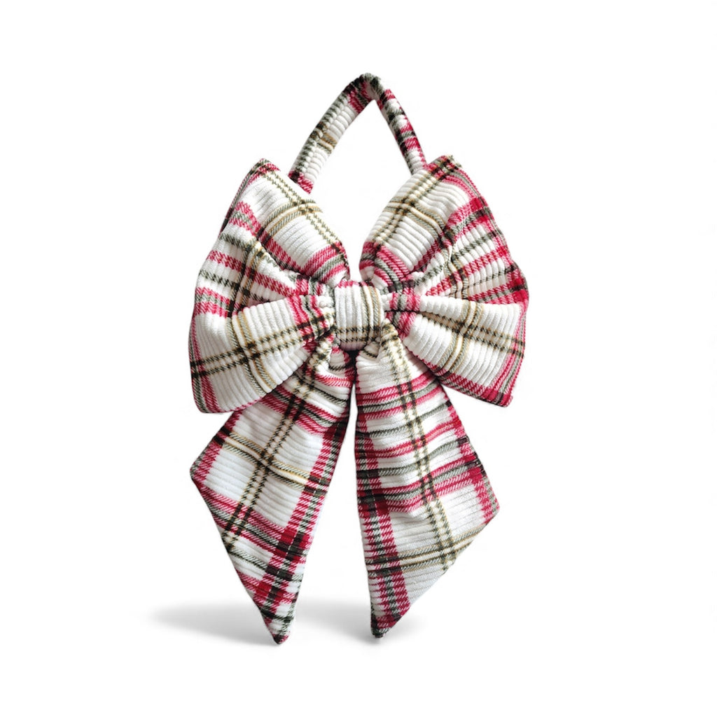 Giant Bow Bag Purse - Holiday Plaid