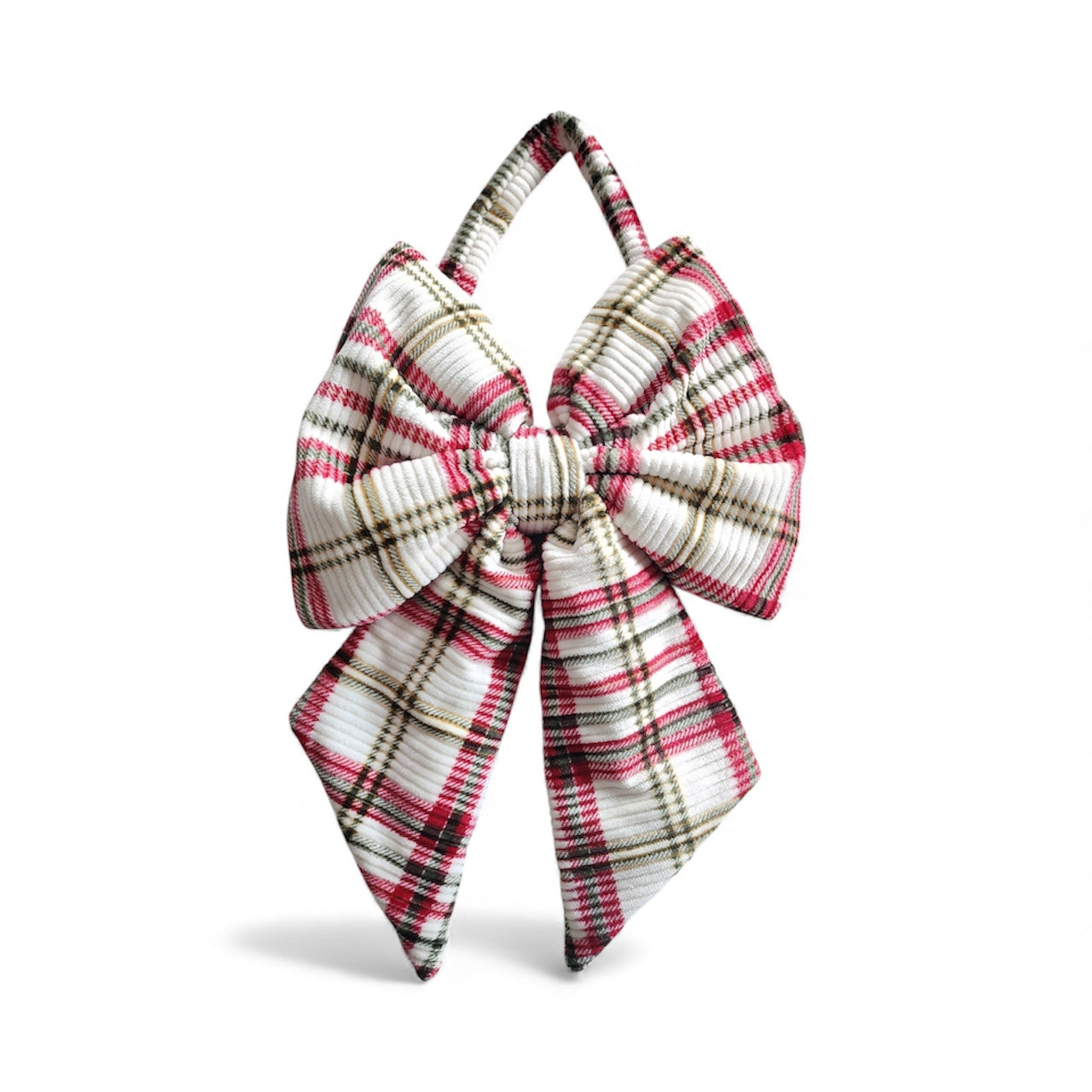 Giant Bow Bag Purse - Holiday Plaid
