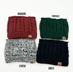 MAYA Satin Lined Ear Warmer Headband Beanie - EMERALD