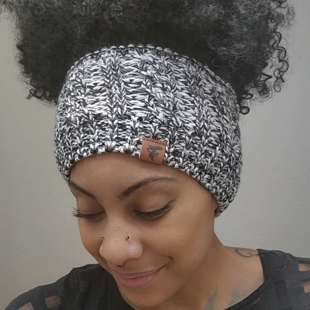 MAYA Satin Lined Ear Warmer Headband Beanie - HAZELNUT