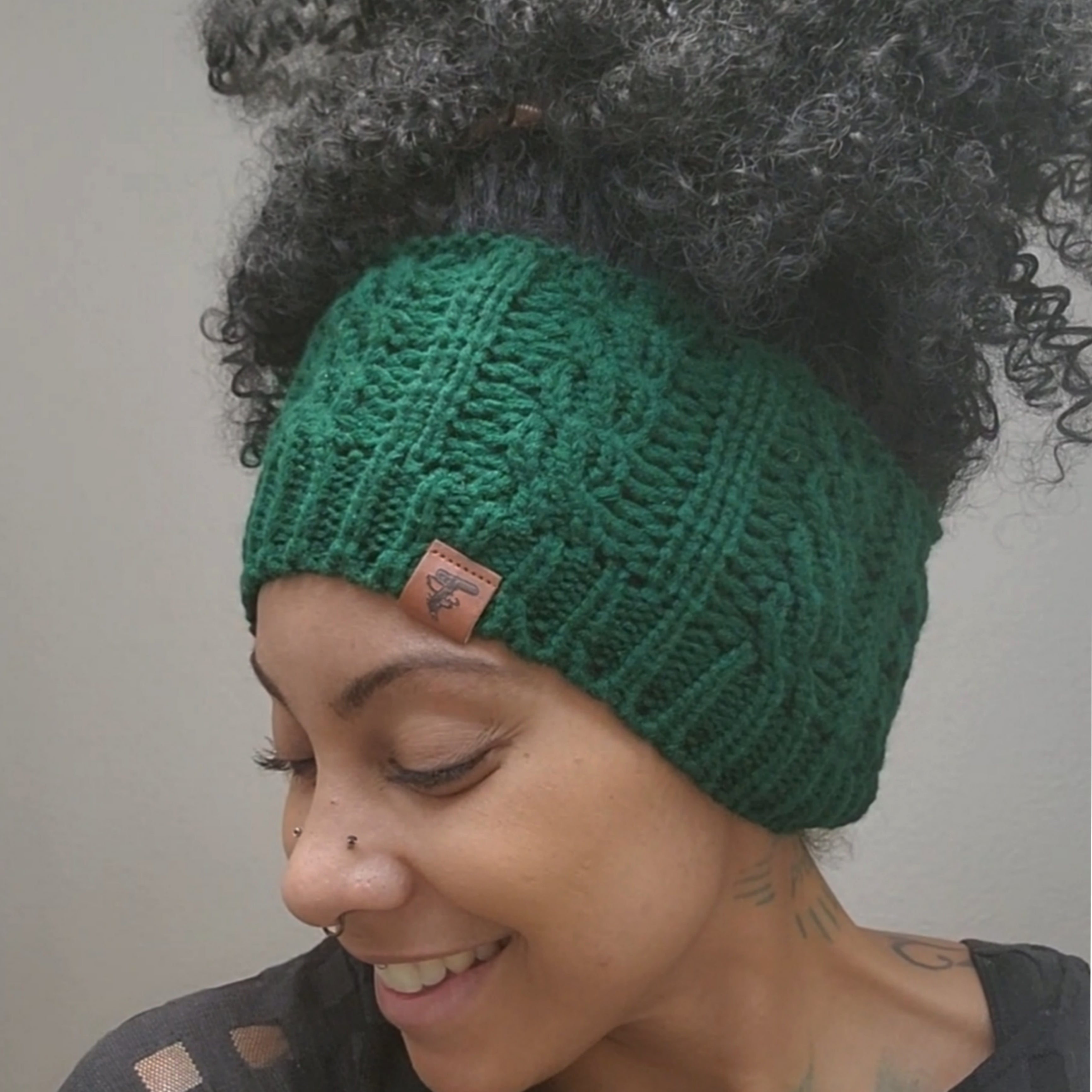 MAYA Satin Lined Ear Warmer Headband Beanie - HONEY