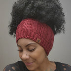 MAYA Satin Lined Ear Warmer Headband Beanie - EMERALD