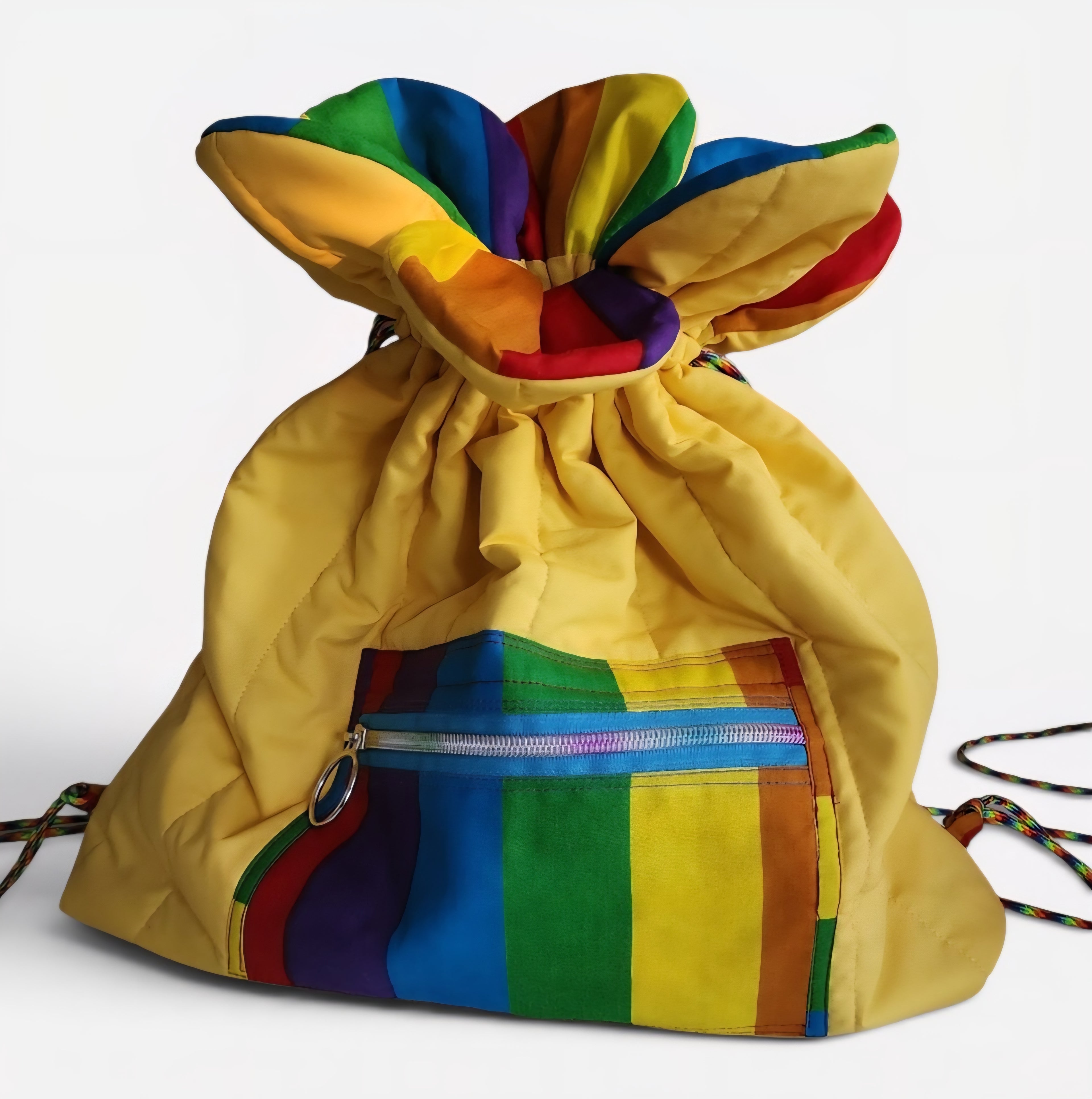Yellow Rainbow Cinch Bag