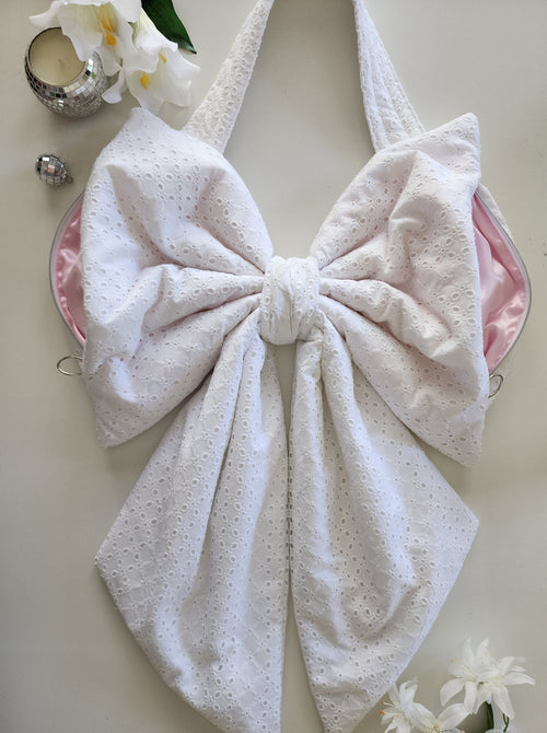 Eyelet Lace Bow Bag