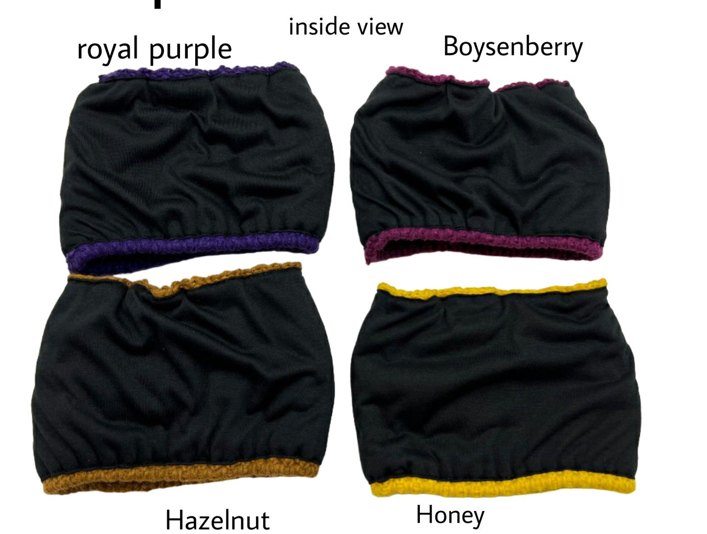 MAYA Satin Lined Ear Warmer Headband Beanie - HONEY