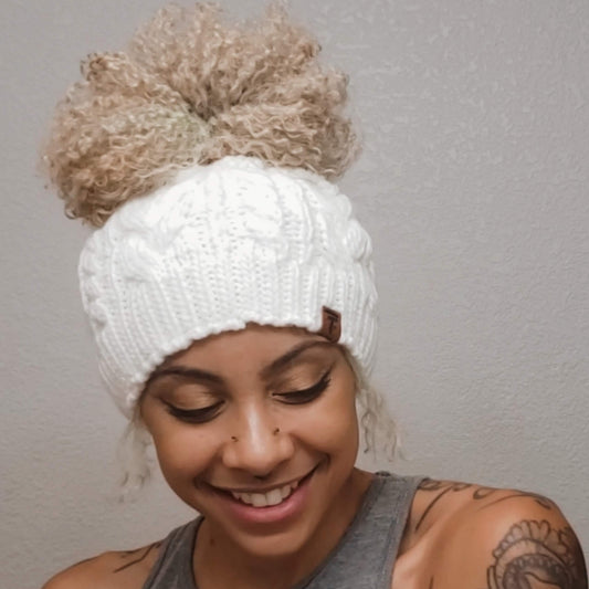 MAYA | Satin Lined Ear Warmer Headband - IVORY